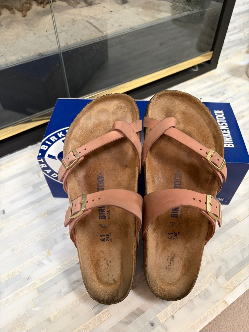 Birkenstock Women’s Mayari Thong Sandals in Graceful Taupe